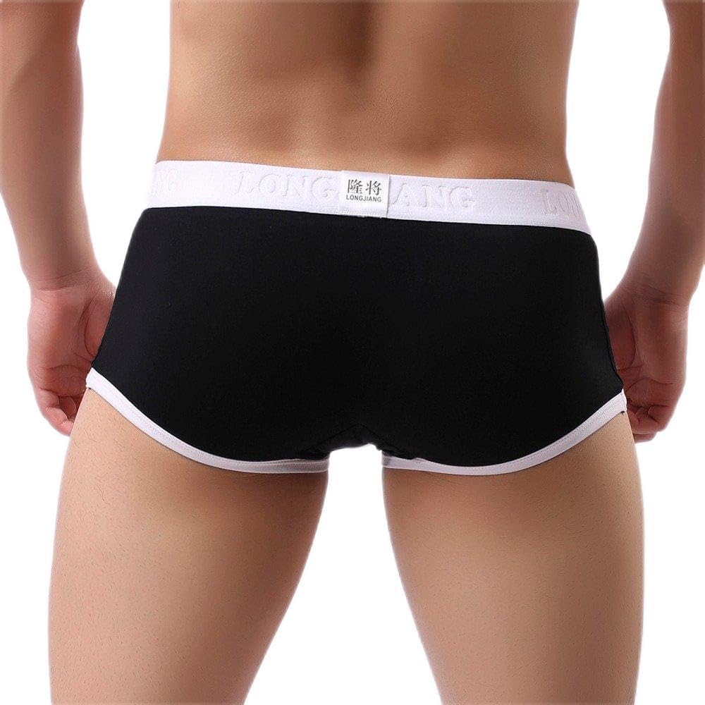 Cotton Underwear for Men Breathable Cool Soft Casual Boxer-Briefs Mid Rise No Show Athletic Panties for Daily Wear