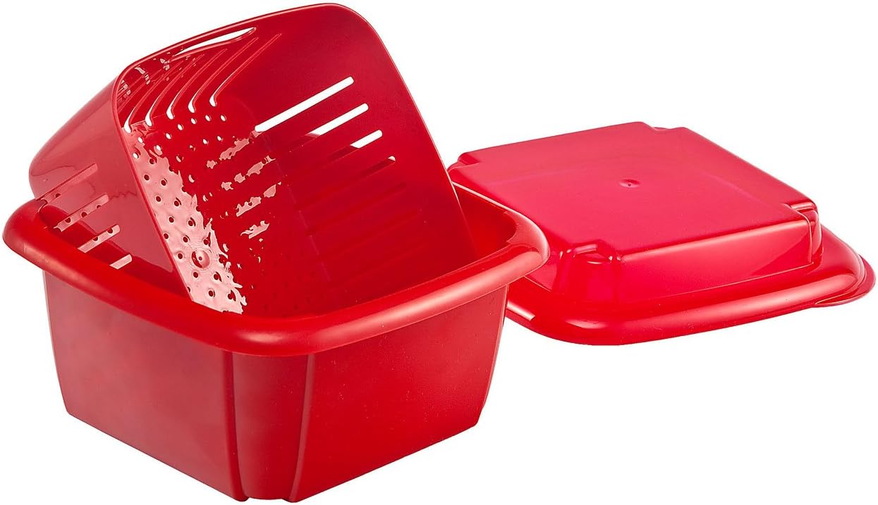 Hutzler Berry Keeper Box, 1 Quart, Red Home & Kitchen