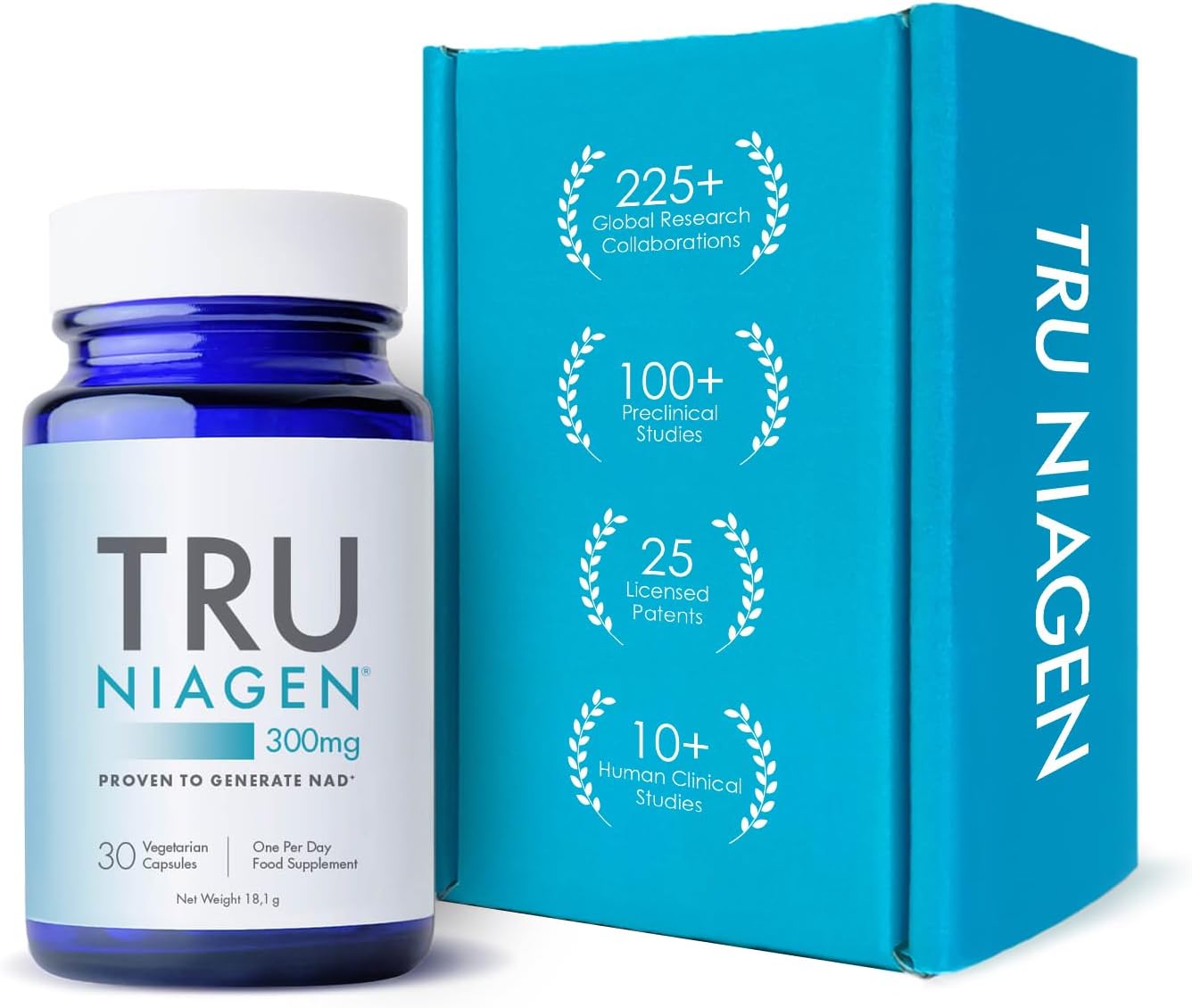 NAD Supplement Niacin as Nicotinamide Riboside 300mg x 30 Capsules (1 Daily) 1 Month Supply, Contributes to Energy Metabolism, Reduction of Tiredness & Fatigue, Patented NAD+ Precursor