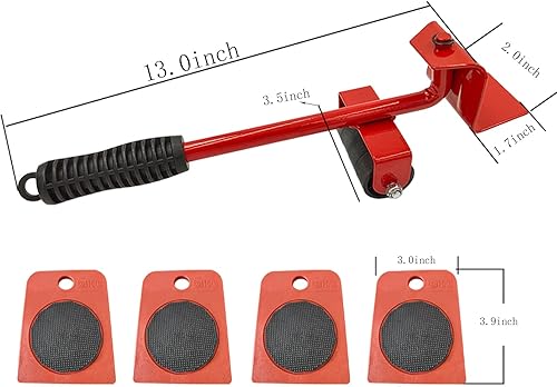 Miniatura 2 de Herramientas deslizantes de muebles, juego de herramientas para mover muebles, herramientas de mudanza prácticas, muebles de movimiento pesado que