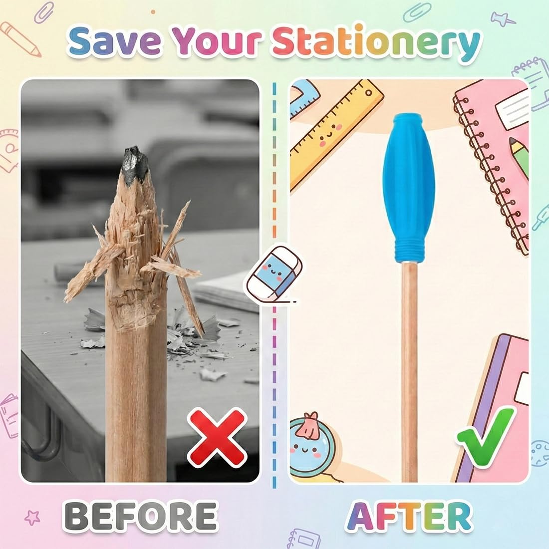 Embouts de Crayon à Mâcher - Colliers à Mâcher Enfant TDAH Machouilleur Bâton de Dentition