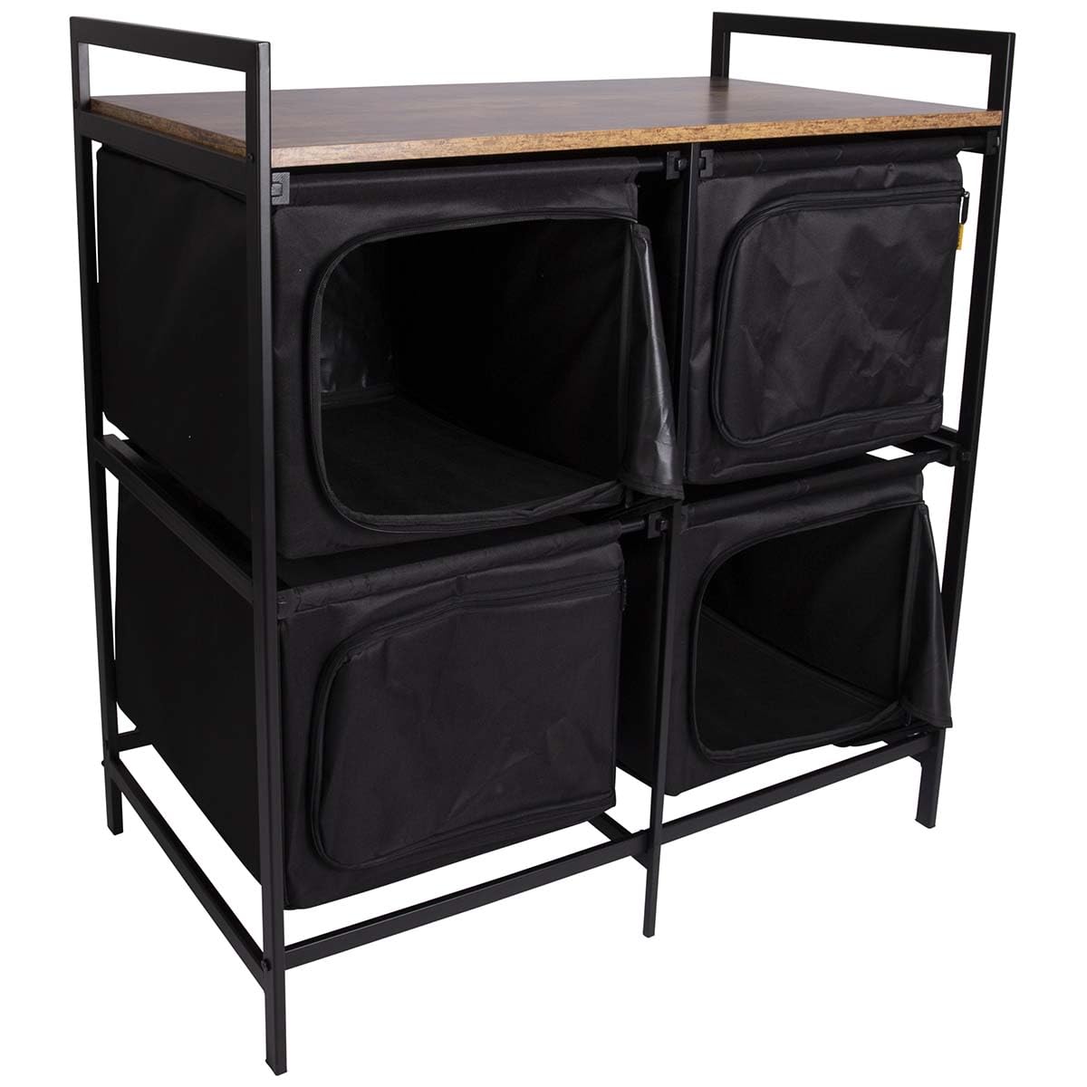 Bo-Camp Industrial Camping Küche Lawton Falt Schrank Schubladen Tisch Holz Stahl