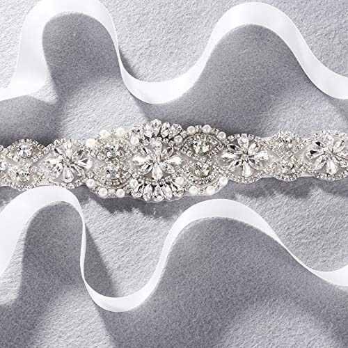 Bridal Belt for Women Dress,Wedding Dress Belt for Bride Gold Crystal Sash Wedding Belt - Thumbnail 7