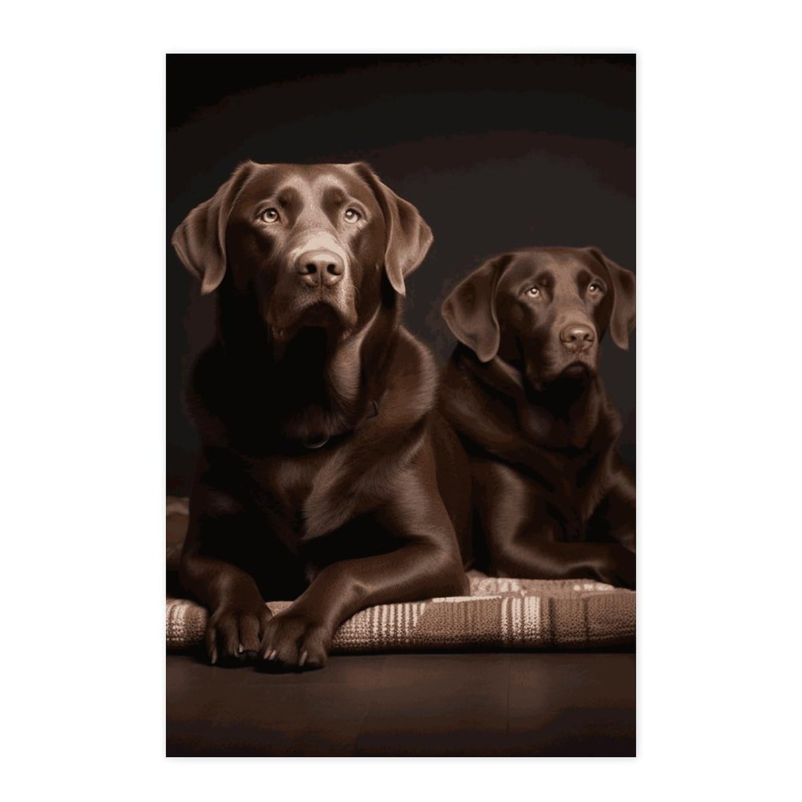 Poster autocollant Labrador Retriever marron mural amovible pour chambre