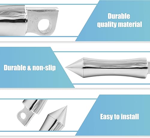 Miniatura 4 de F FIERCE CYCLE 1 par de estribos de aleación de aluminio de 10.35mm para motocicletas Harley Davidson - Montaje masculino para estribos de pie