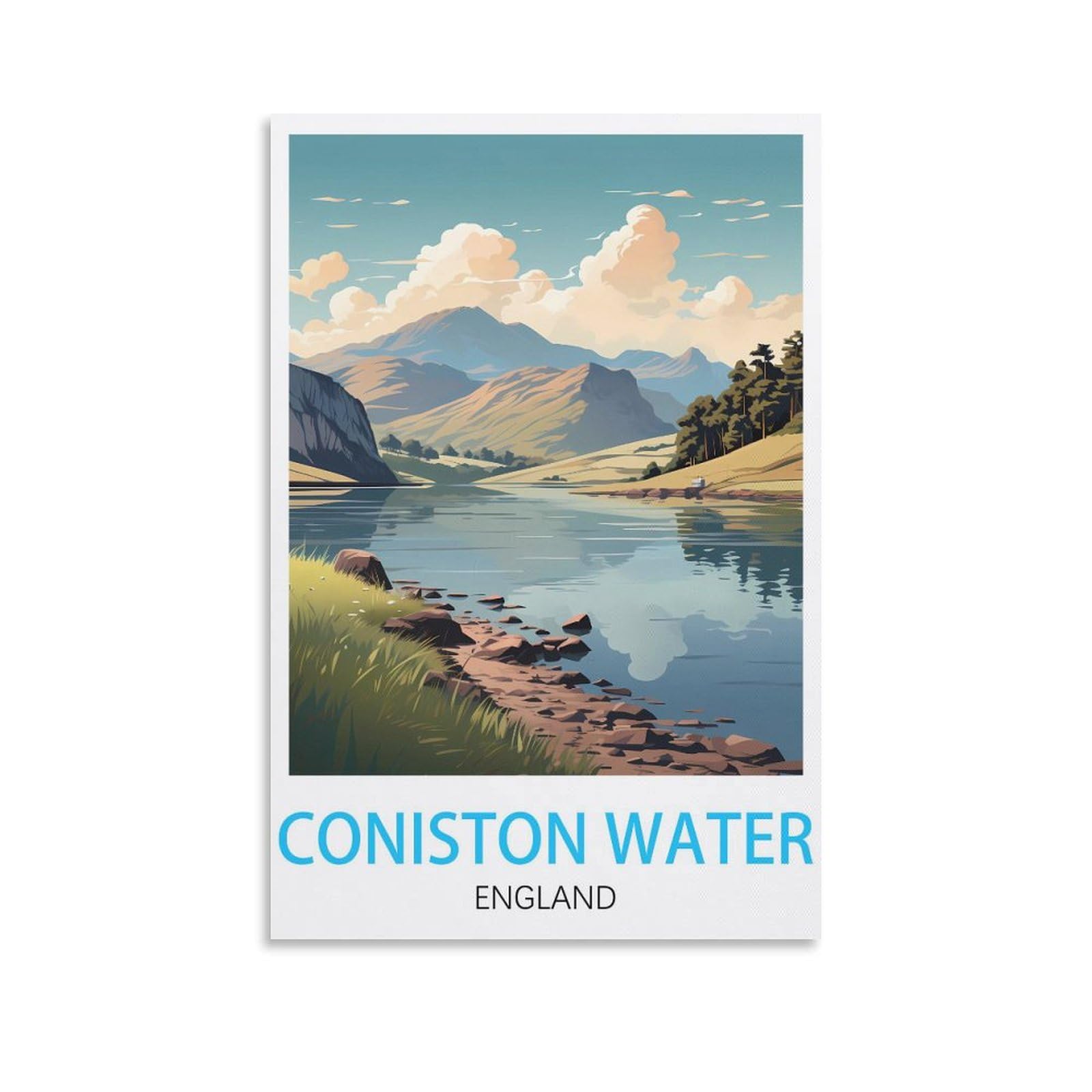 Casse-têtes pour Adultes 2000 Coniston Water Englands Casse-têtes pour Jeux d’activités familiales Difficiles Casse-tête DIY pour la décoration 70x100 cm