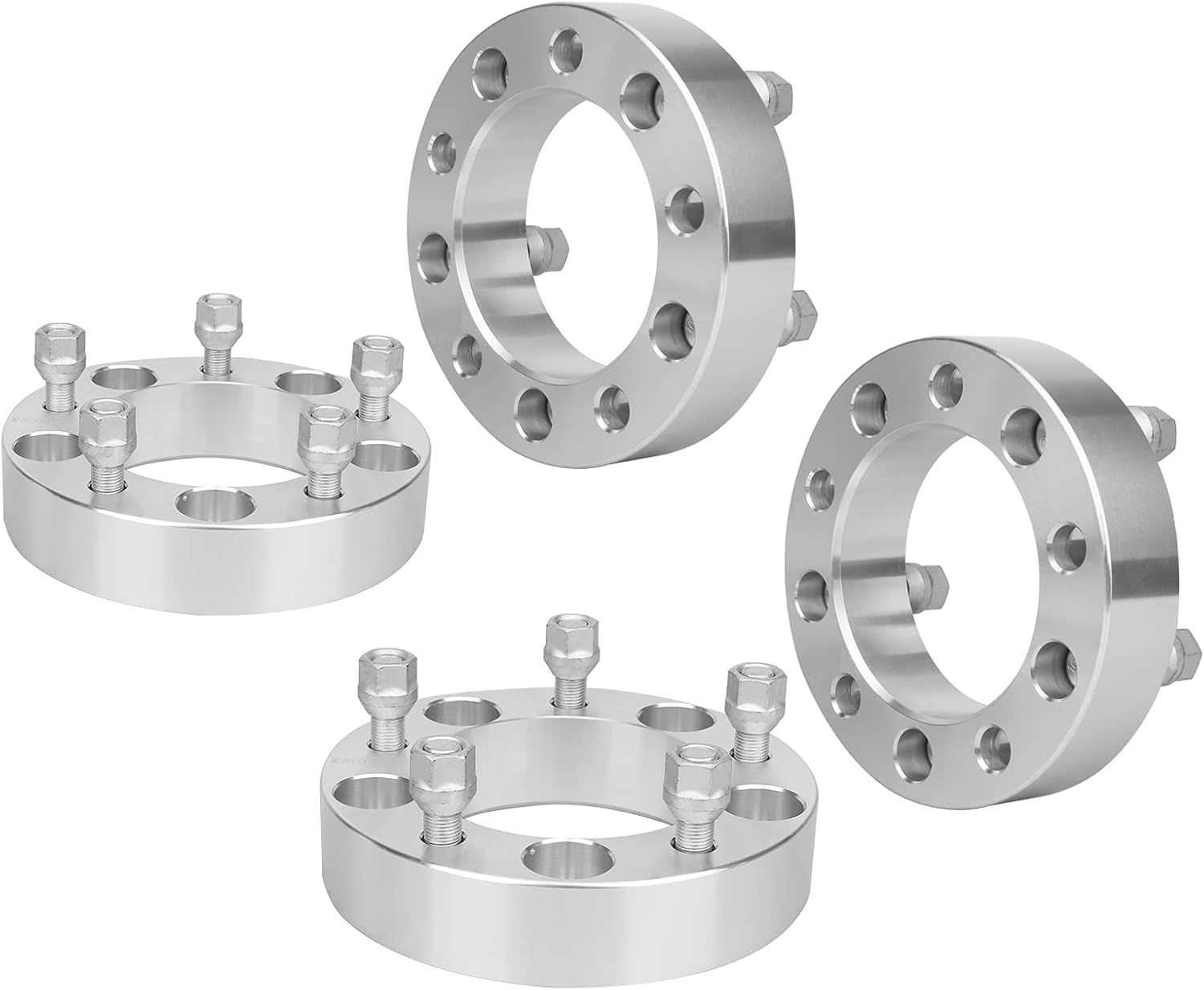 IRONTEK 1.5in Forged Wheel Spacers 5x139.7mm (108mm Bore, 1/2" x 20 Studs) 5x5.5“ to 5x5.5“ Hub Spacers fit for Ford 03-06 for E-150, for Jeep CJ5/ CJ6/CJ7, for Dodge 94-01 Ram 1500 4 PCS