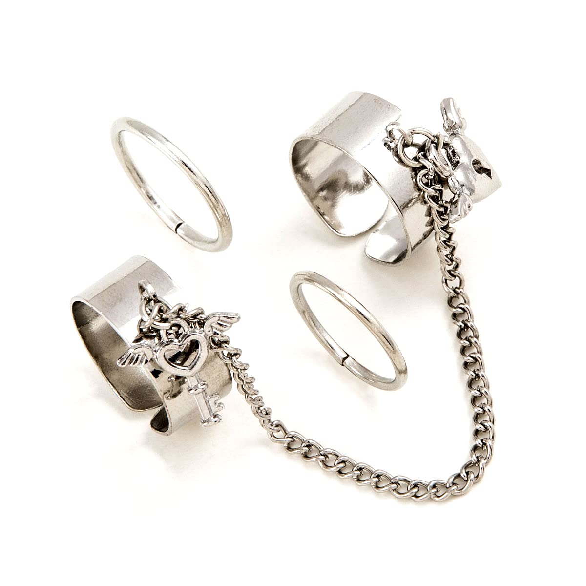 Shining Diva Fashion Latest Stylish Metal Boho Midi Finger Rings for Women and Girls - Set of 3 (14202r), Silver (B0B5DXBLMR) Amazon Price History, Amazon Price Tracker