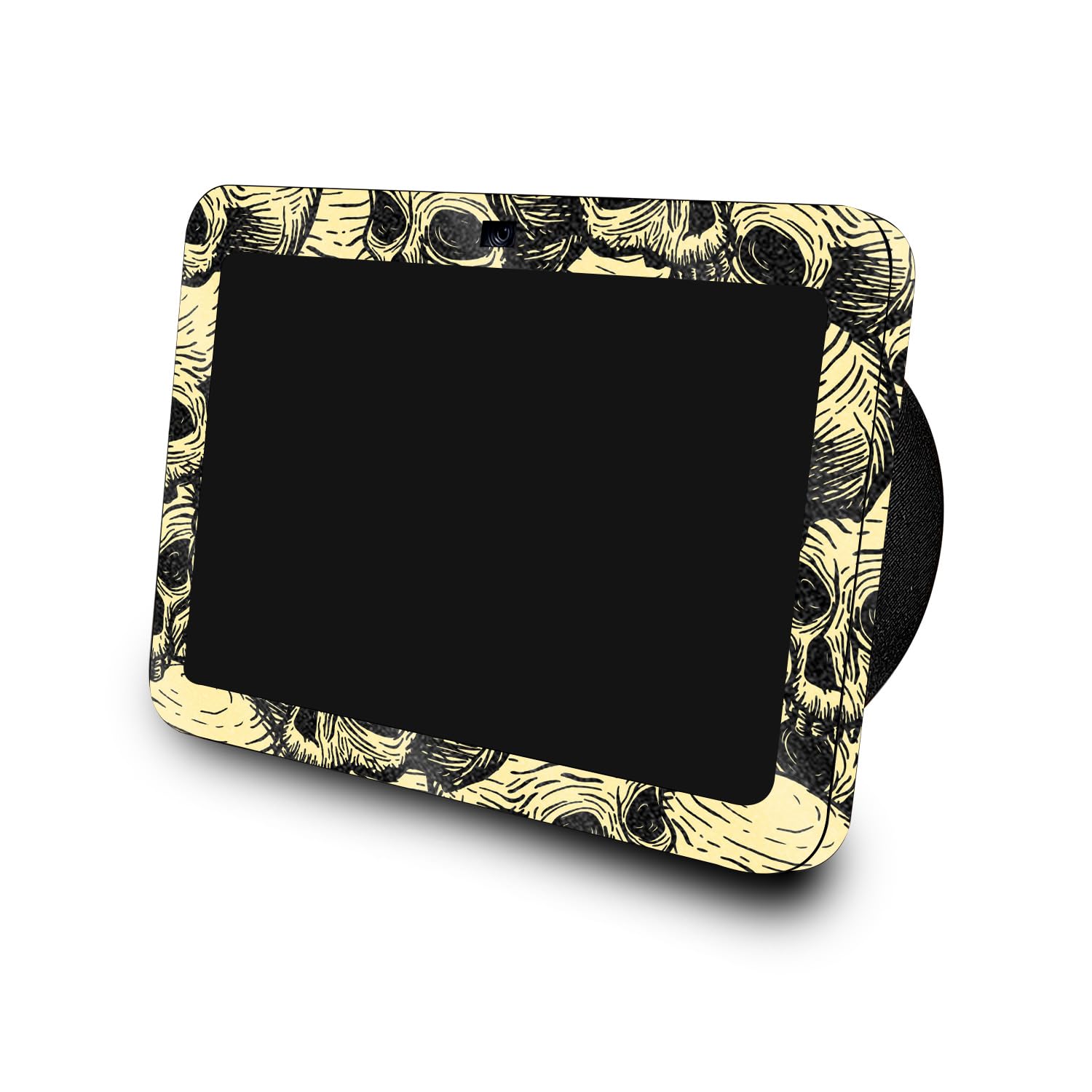 Glossy Glitter Skin Compatible with Amazon Echo Show 8 (3rd Gen, 2023) - Inked Skulls - Premium 3M Vinyl Protective Wrap Decal Cover - Easy to Apply | Crafted in The USA by MightySkins