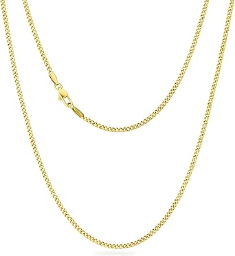 KRKC&CO Gold Chain Men's Necklace, 14K/White Gold Miami Cuban Link Chain for Men, Anti-Tarnish Nickel-Free Flat-Cut, 2/3/4/5/6mm Thin Gold Chain Silver Chain Hip Hop Birthday Gift for Man