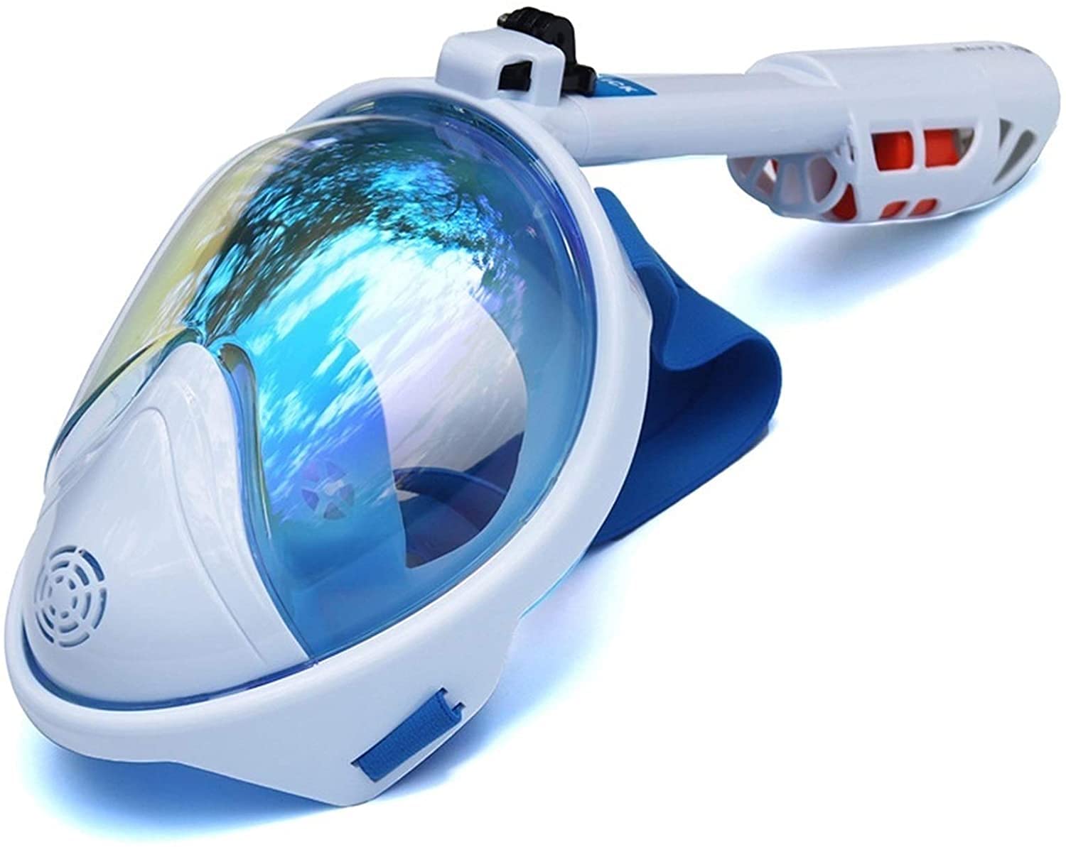 Maska do nurkowania Maska do snorkelingu Maski do nurkowania pod wodą 180 stopni szeroki widok Pełna maska do nurkowania Zestaw do snorkelingu Maska do snorkelingu dla dorosłych i dzieci (niebie