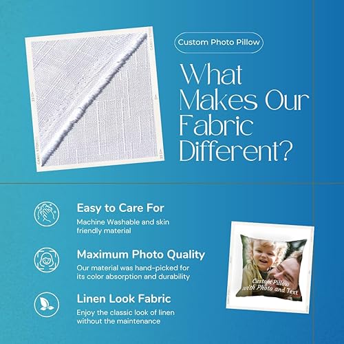Miniatura 4 de FrameStory Almohada personalizada con fotos y texto, totalmente personalizable con tus imágenes y mensajes, almohada de decoración del hogar con