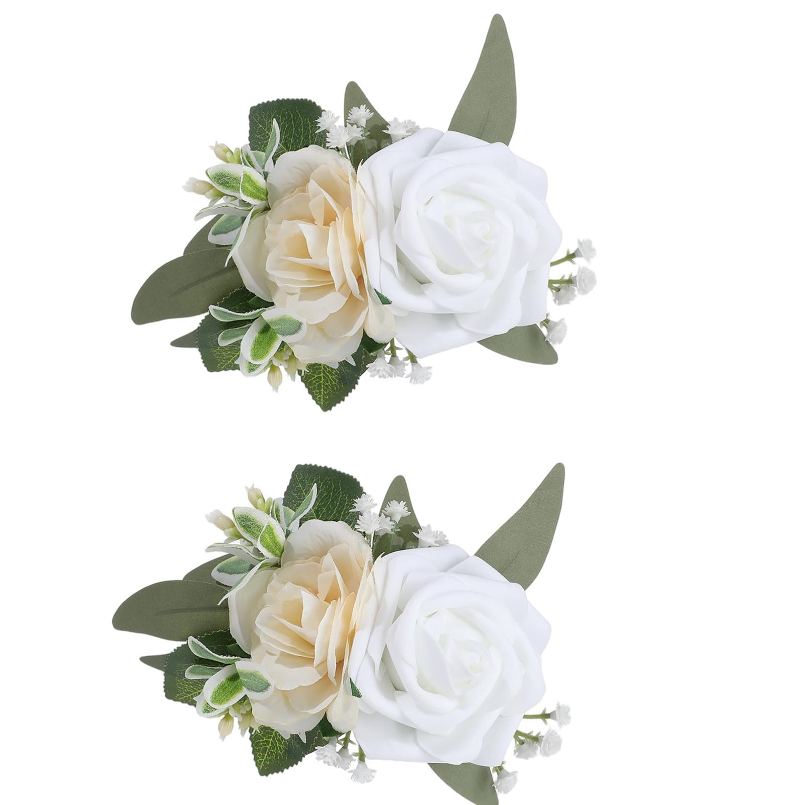 Bbajszx A 2Pcs Silk Flower Wedding Cake Decoration Floral Rrangement For Nniversary Ceremony Centerpiece Layout Ccessories Rtificial Silk Wedding Cake Flowers