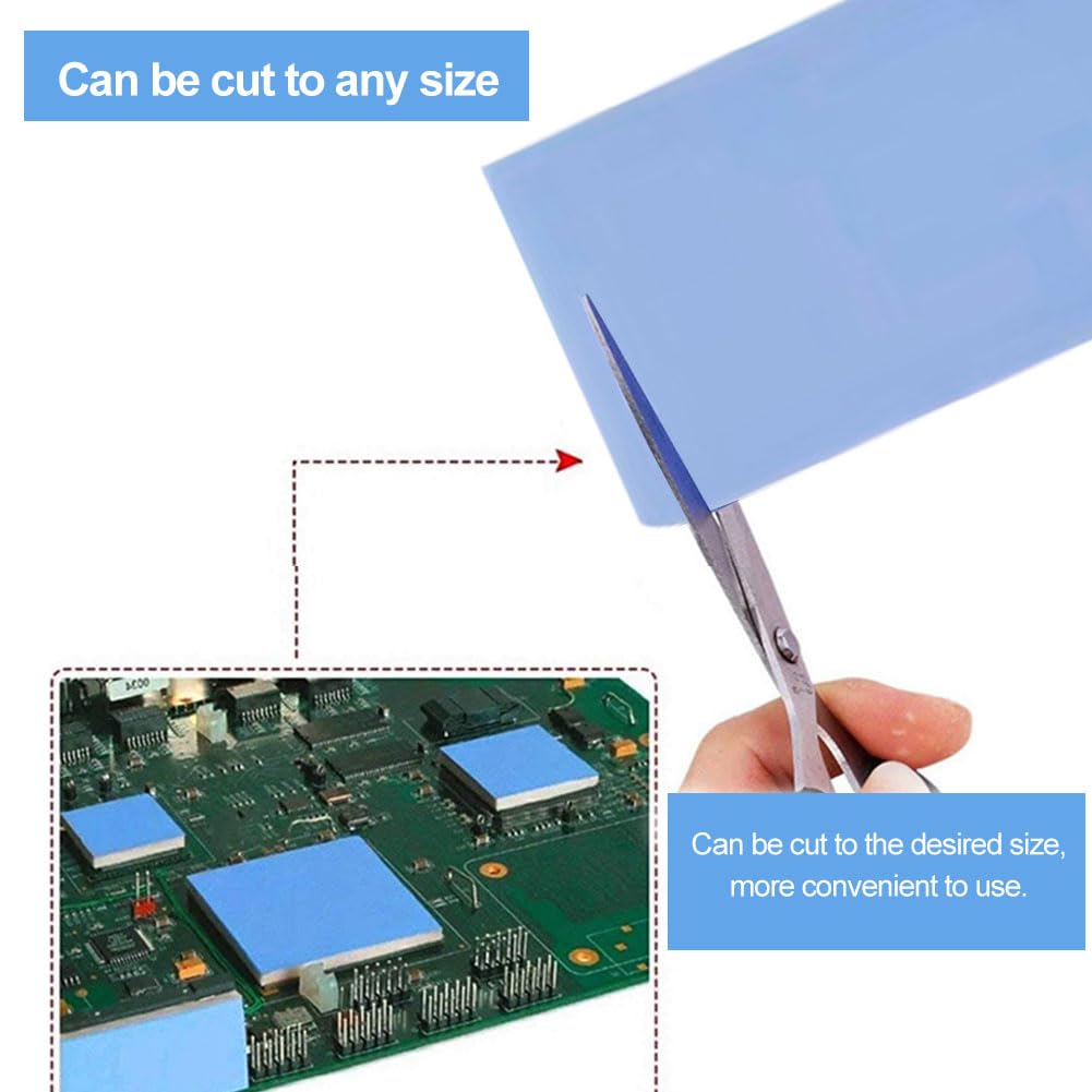 Podkładki termoprzewodzące wielokrotnego użytku, Premium Performance Thermal Pad, 30 sztuk podkładek termicznych CPU, silikonowa podkładka z przewodnikiem termicznym do SSD CPU GPU, 0,5 1,0 1,5 mm