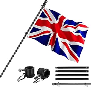 1.8m Flag Pole With Flag Pole Holder Kit Stainless Steel Guide Banner Flag Pole Set Wall Mount Spinning Flagpole With Bracket - Flagpole Hardware