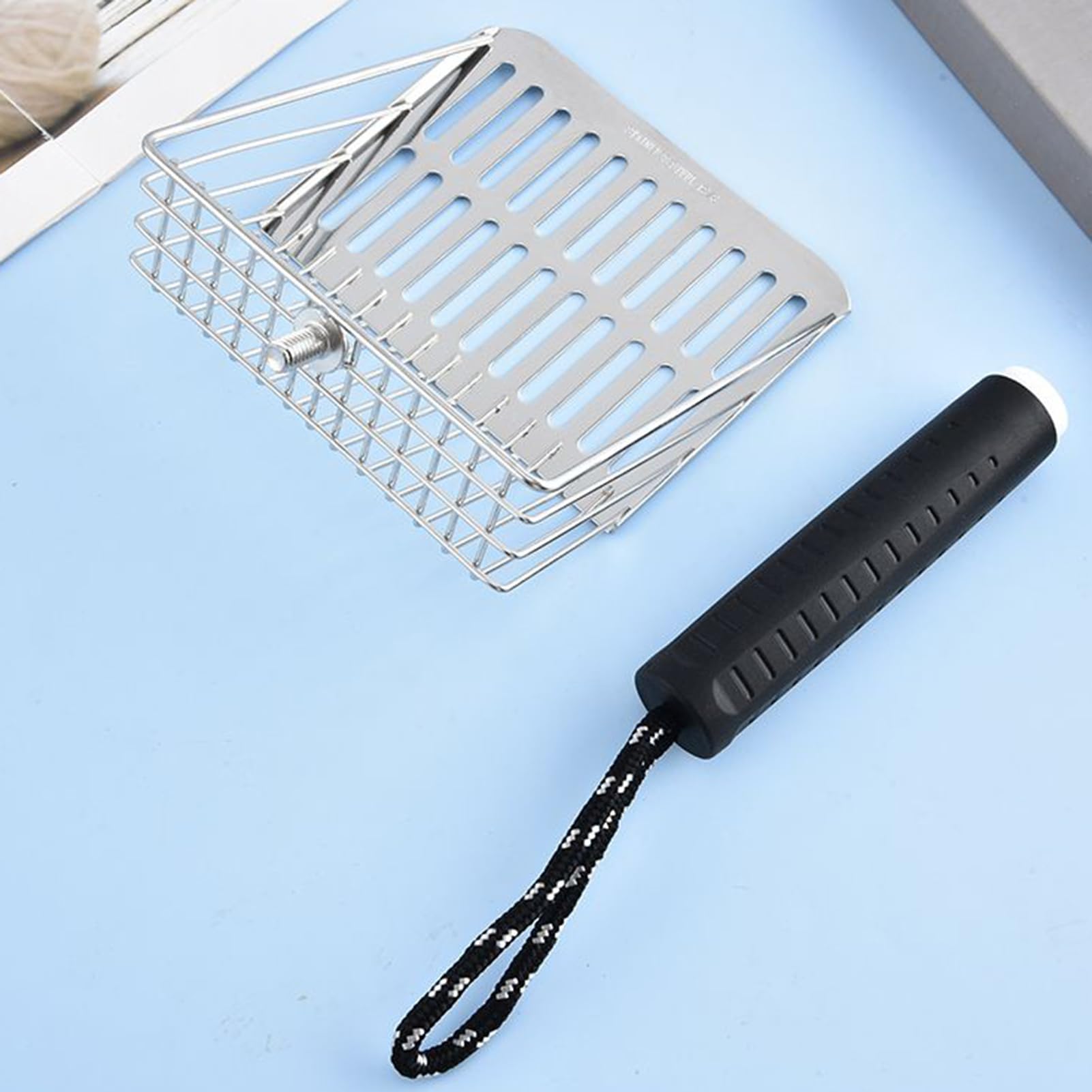 Recogedor De Gatos con Soporte Pala Limpiadora con Cribado Rápido | Pala Profunda para de Gato para excrementos de gato, perro, pequeñas mascotas y cribado de tierra