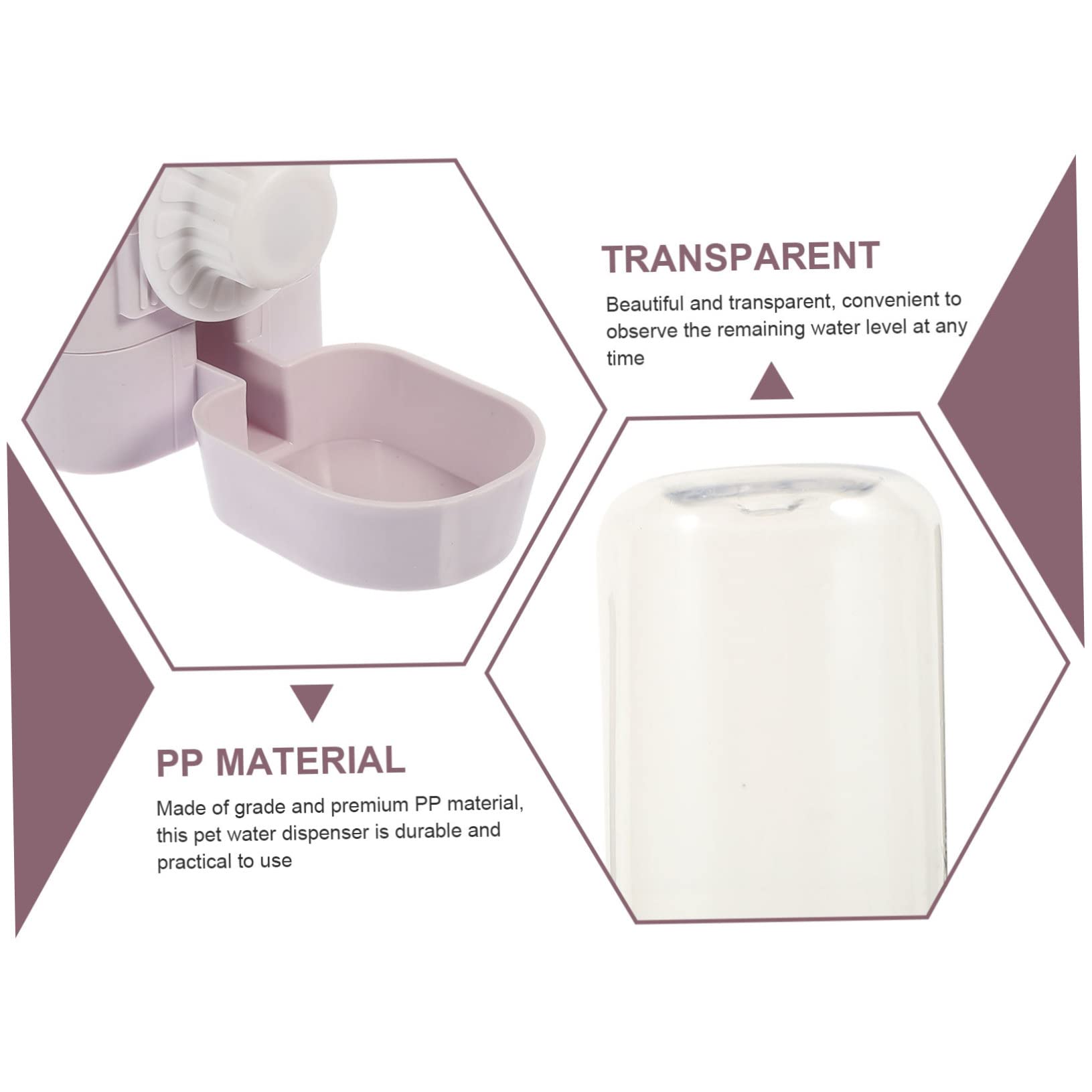 VANZACK 3pièces Bouteille Eau pour Animaux De Compagnie Abreuvoir Suspendu pour Rongeurs Lapins Et Hamsters Distributeur Automatique sans Fuite pour Cages Accessoire Pratique pour Petits