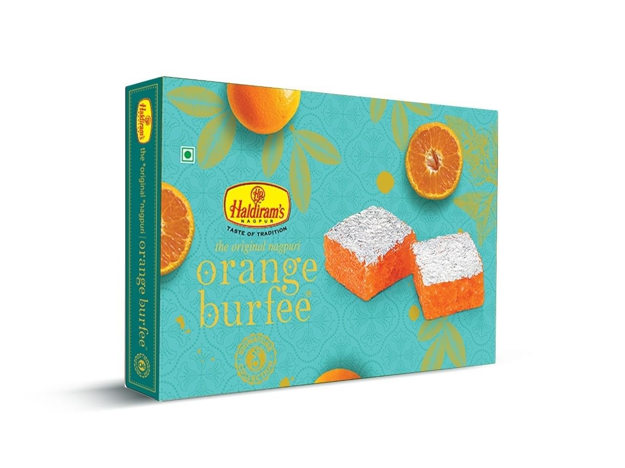 Haldiram's Nagpur Orange Burfee 500g With Puja Thali