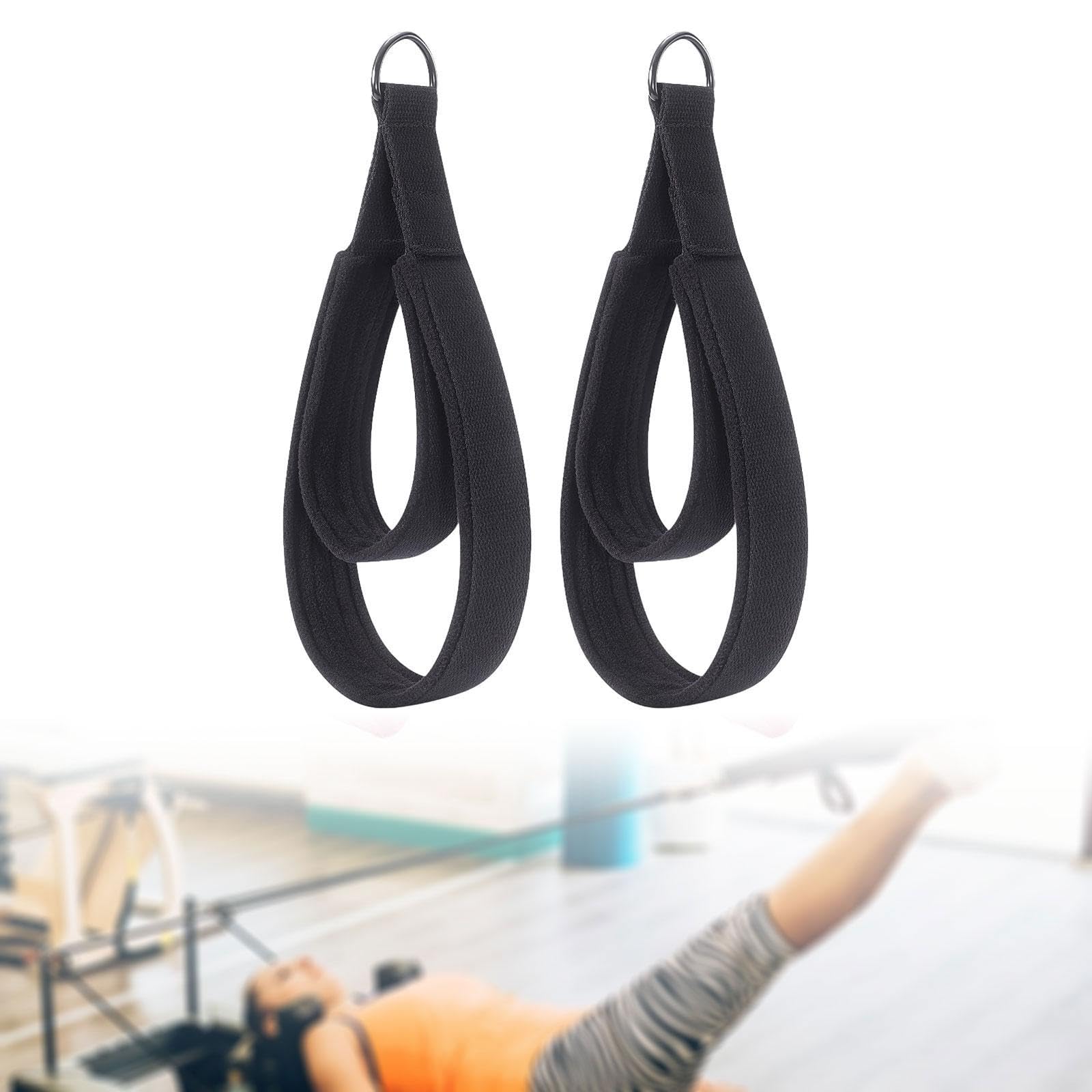 rockible 2 Stück Pilates Riemen mit Doppel Schlaufe für Reformer Fitnessgeräte