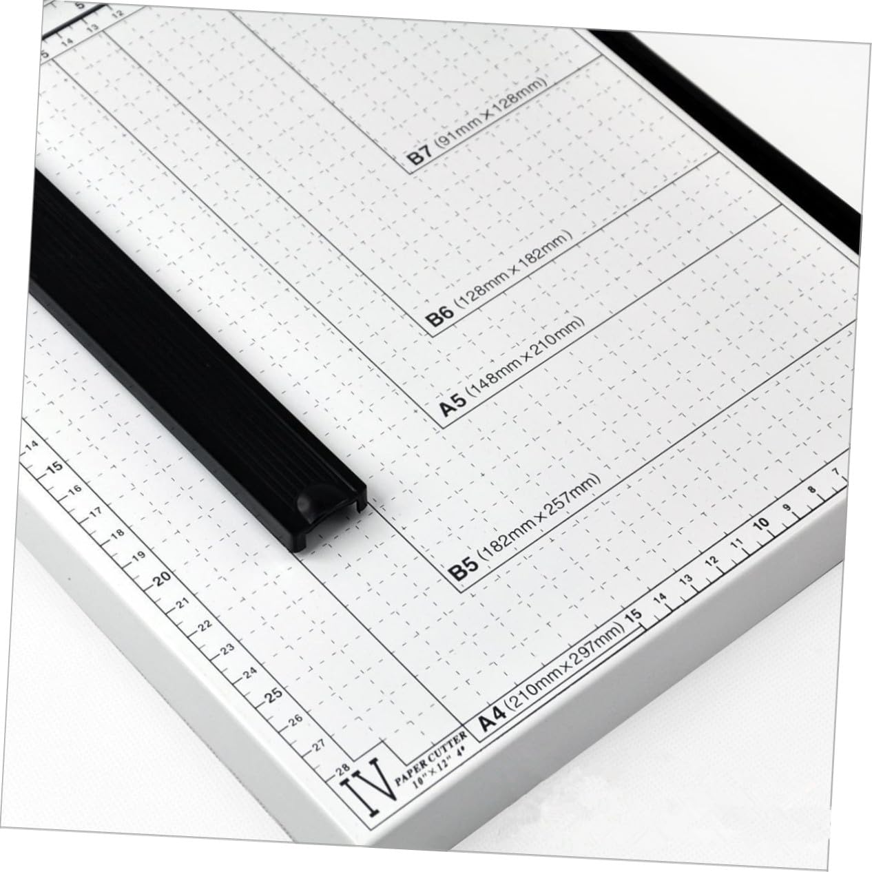 Massicot Papier Outil de Découpe Manuel avec Guide Réglable et Base Métallique Solide Coupe Précise pour Bureau et Scrapbooking