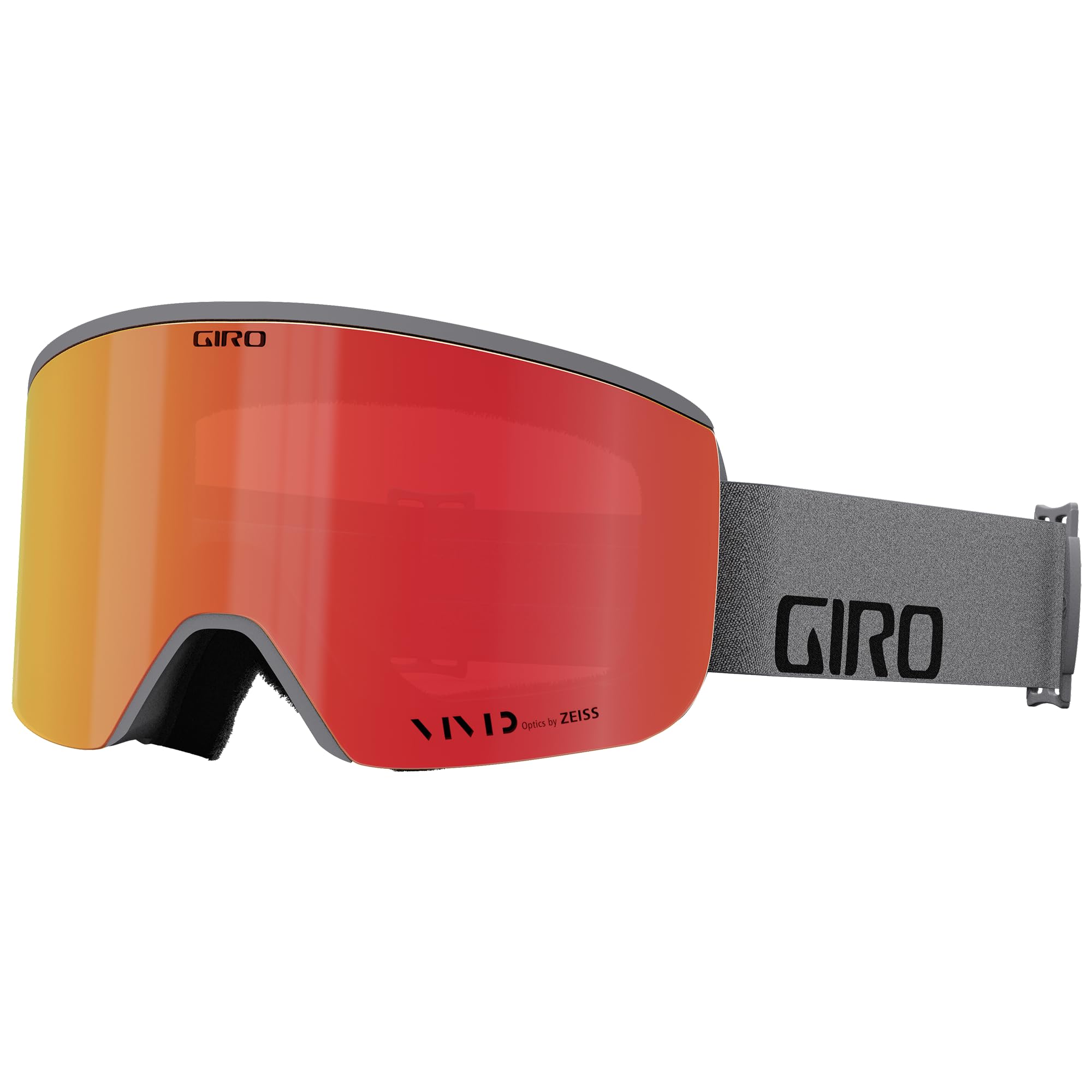 Giro Axis - Gafas de esquí y snowboard para hombre, Gafas Snow, Gafas Nieve, correa gris con lentes infrarrojos VIVID EmberVIVID