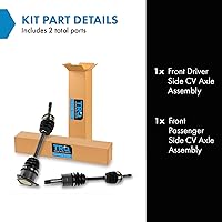 Vista 176 de TRQ Juego de conjunto de eje de transmisión CV delantero para conductor y pasajero, 2 piezas, compatible con Ford Explorer 4WD 95-01, Explorer AWD