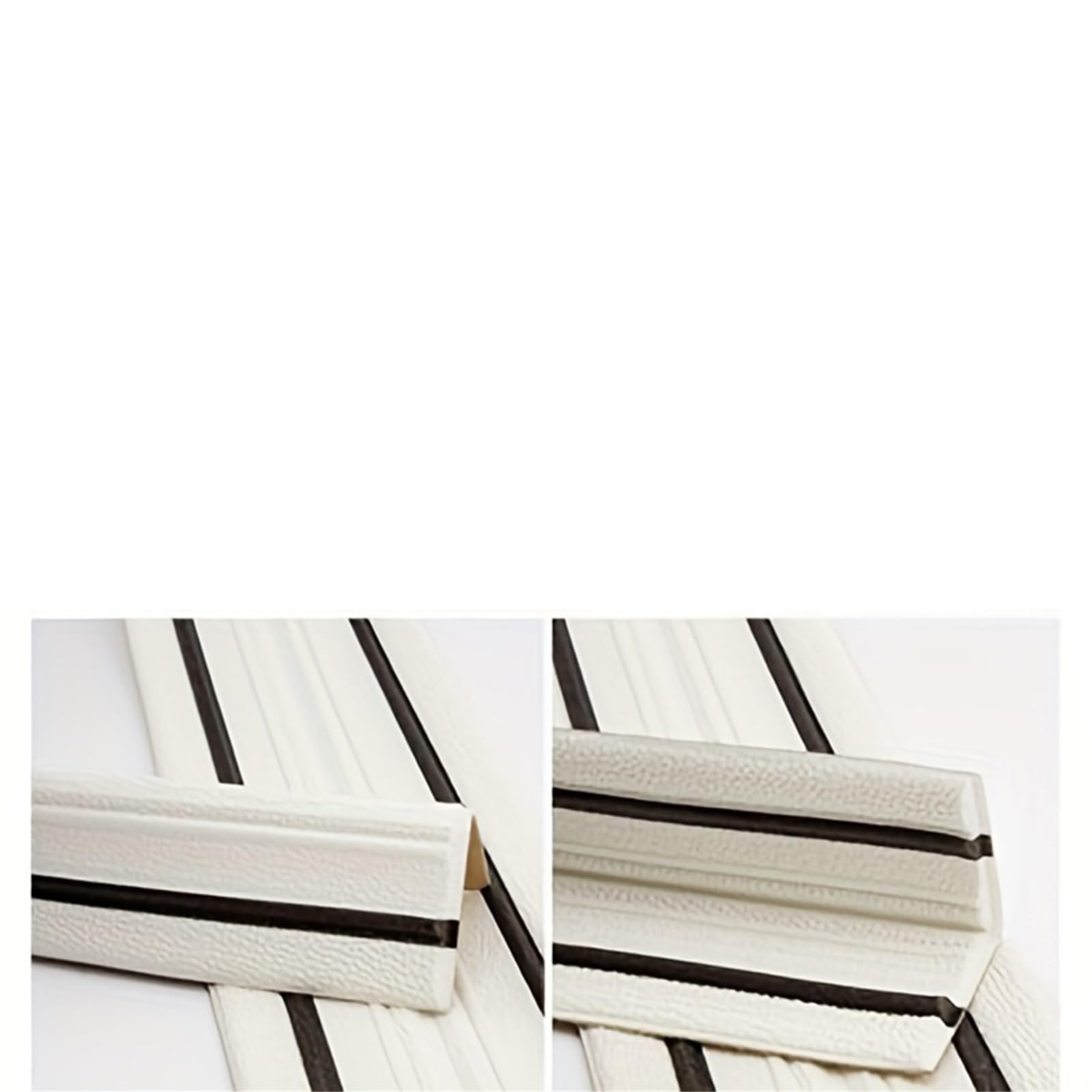 XCTDSVAH Wallpaper Border 2.3M Inner and Outer Corner Stickers Decorative Line Skirting Lineself-Adhesive Waterproof Ceiling Background Wall Decoration(White with Black)