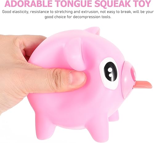 Miniatura 2 de Totority Alivio de animales para lengua, bola de goma de ventilación, estonga chirriante de muñeca para jugar, premios, escritorio, adorable sonido