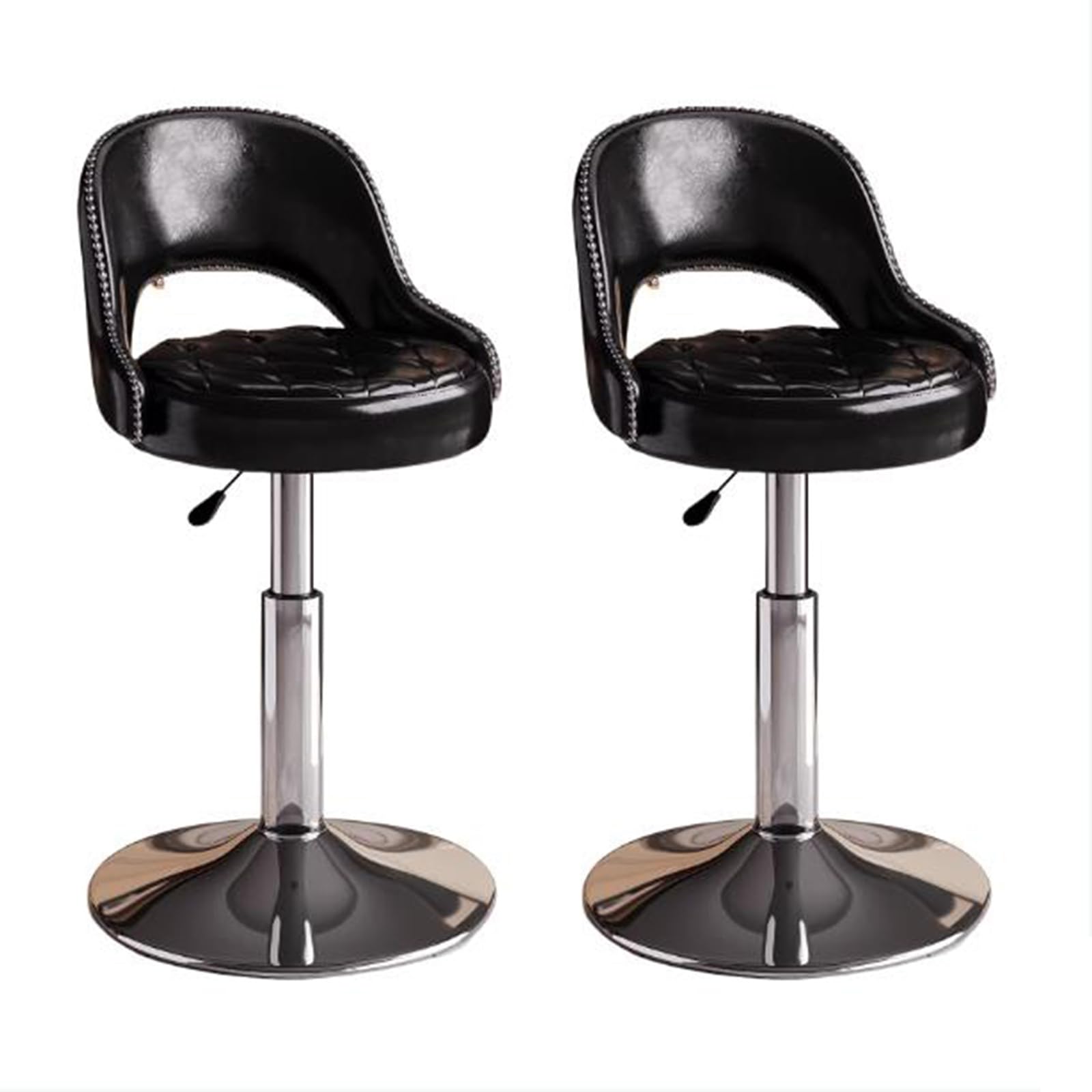Chaise de cuisine réglable en cuir de selle JATIBOSH pour repas en famille