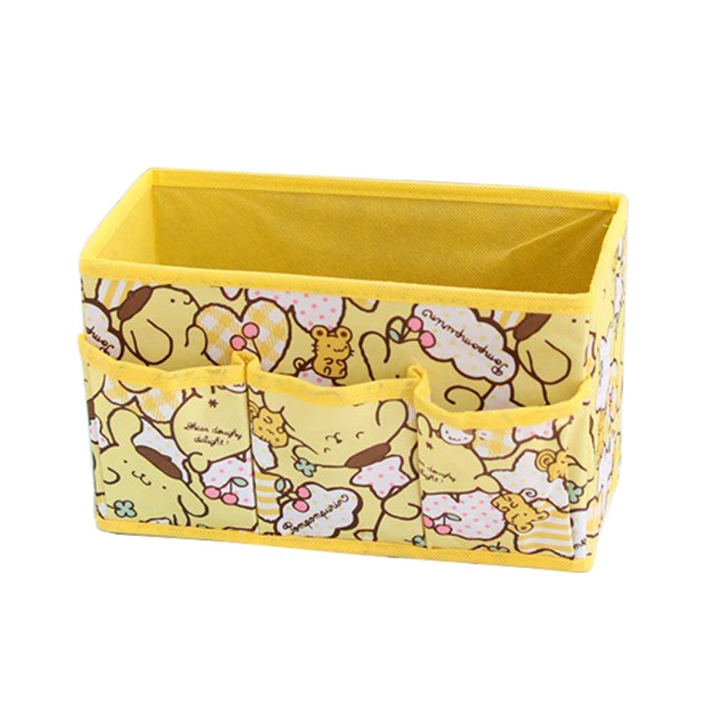 Roffatide Cute Pum Pum Purin Collapsible Storage Box Nylon Storage Bins Makeup Organizer Desk Caddy Foldable Storage Caddy for Closet Office Home