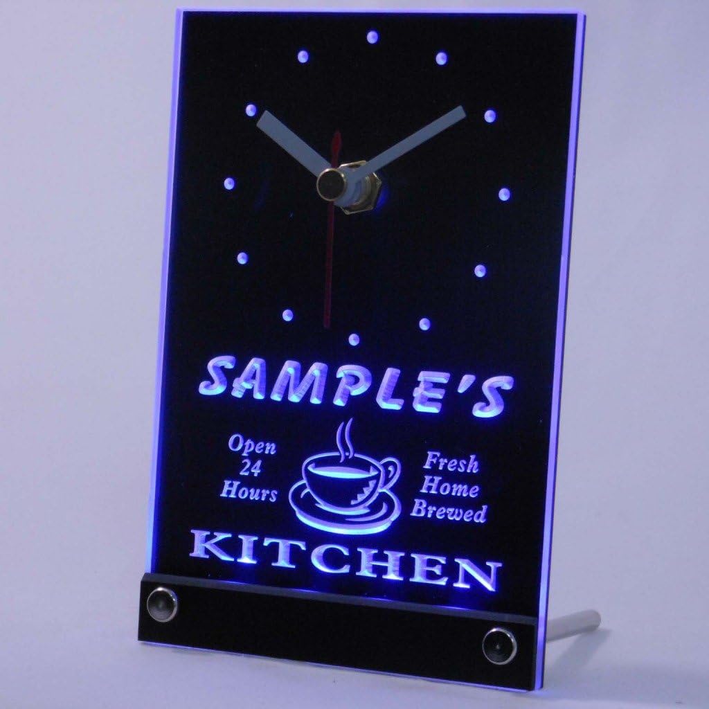 ADVPRO tncpc-tm Home Kitchen Personalized Bar Pub Decor Neon Led Table Clock