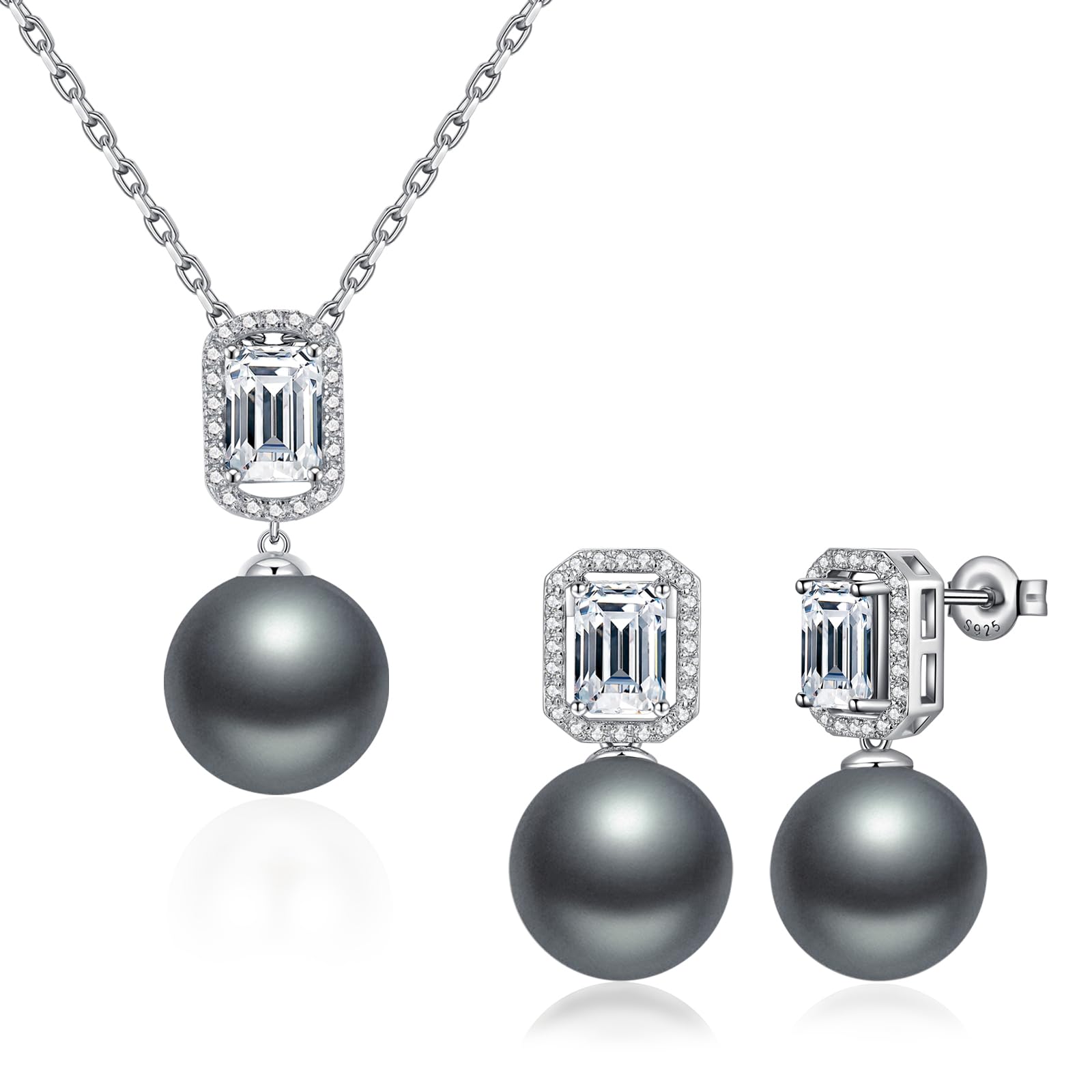Conjunto de joyas de perlas simuladas ideal para invitadas de boda y eventos 8