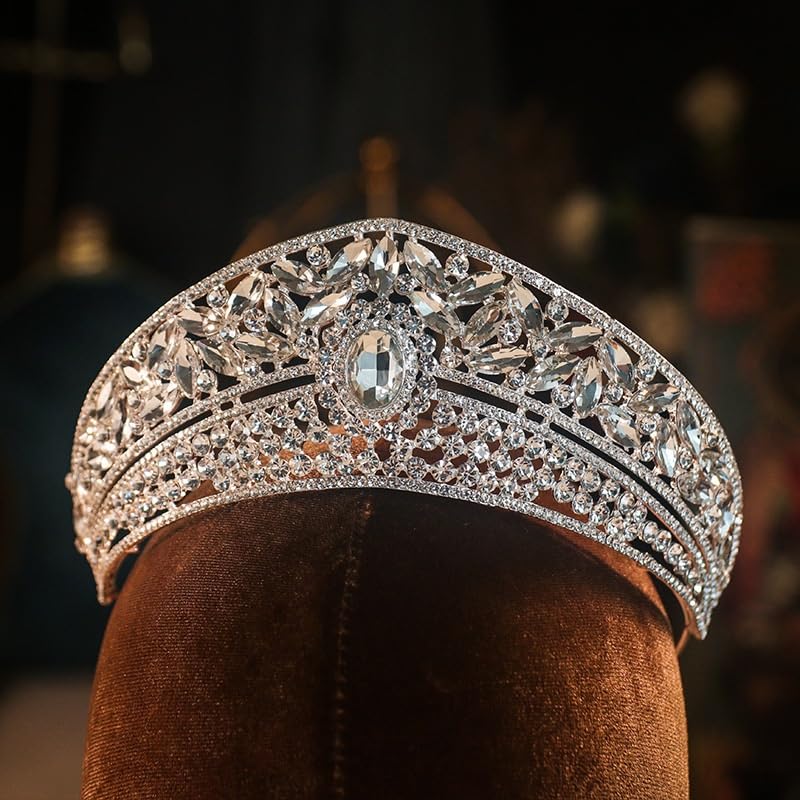 Corona di Cristallo Diadema nuziale di cristallo Corona Principessa compleanno for adulti per la festa