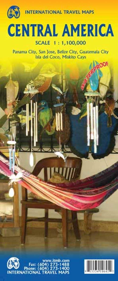 Central America 1:1,100,000 Travel Map (International Travel Maps) (English and Spanish Edition)