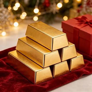 24 Stück Goldbar-Geschenkboxen, Goldbar-Party, Geschenk-Box, Schatz-Mottoparty, zum Dekorieren von Süßigkeiten, Snacks, Schokoladenbehältern.