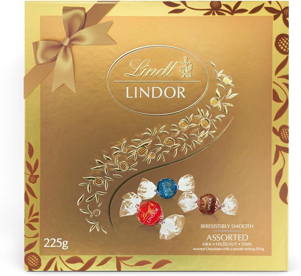 Lindt Lindor Assorted Gift Box, Golden, Large