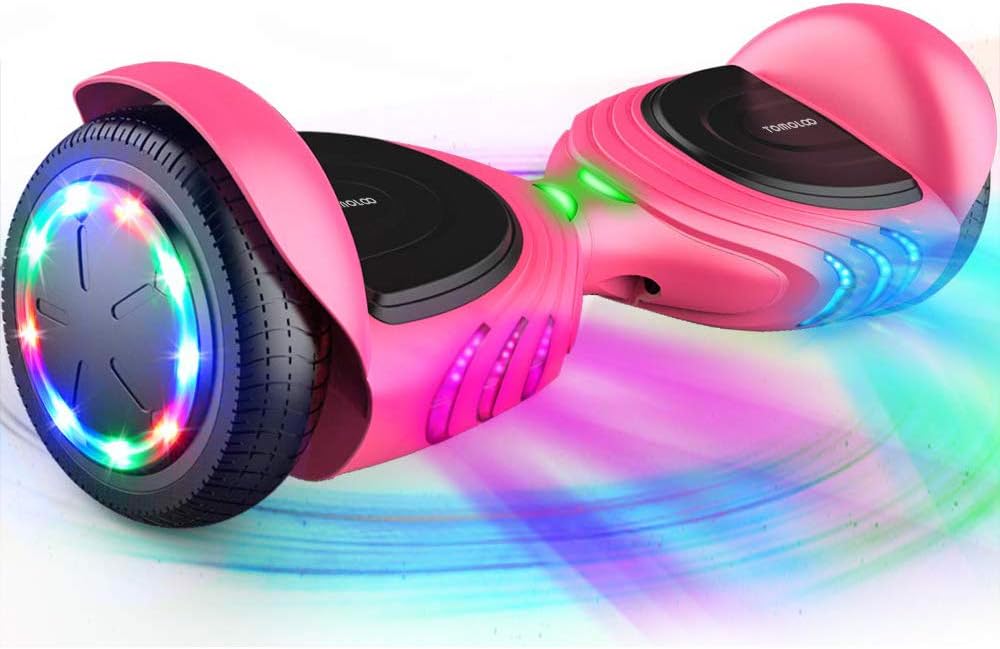 TOMOLOO Music-Rhythmed Hover Board for Kids and Adult Two-Wheel Self-Balancing Scooter- UL2272 Certificated with Music Speaker- Colorful RGB LED Light
