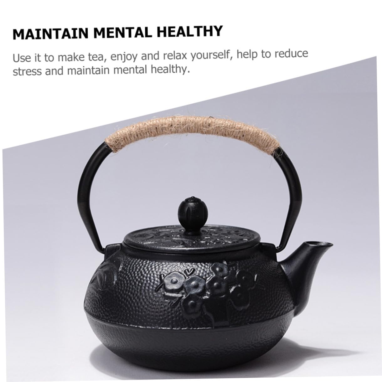 PRETYZOOM Tetera de Hierro Fundido Multifunción 0,6 L, Práctica y Portátil Hogar, Adecuado para Preparar Té Diseño Delicado
