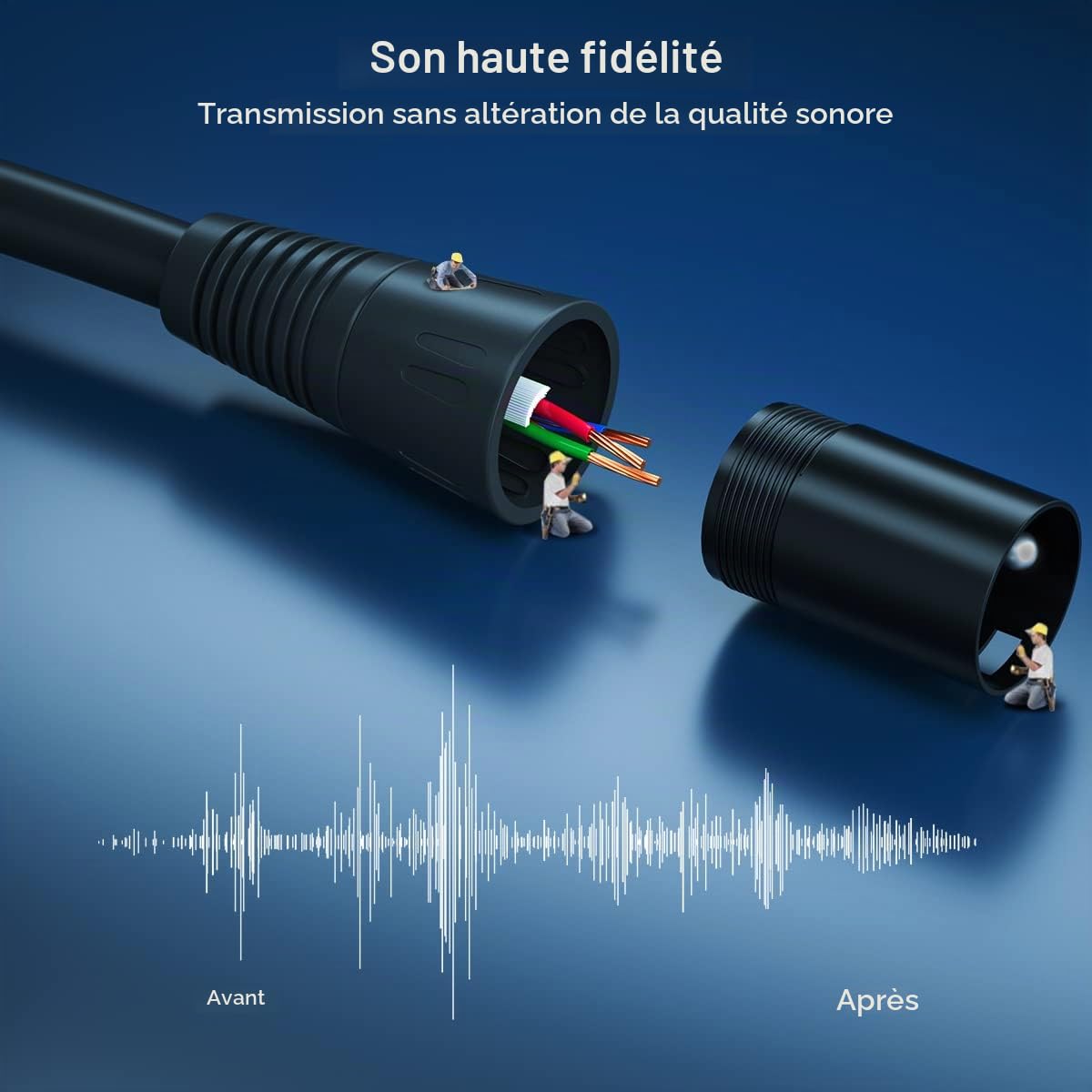 Cable XLR 20m 2 paquet Cable Microphone XLR Male Femelle Compatible avec Microphone Enceinte Caméra Table de Mixage Amplificateur Audio Studio Enregistrement