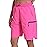 Rrosseyz Women\'s Hiking Cargo Shorts with Pockets Quick Dry Athletic Gym for Women Exercise Lounge(Hot Pink,XXL)