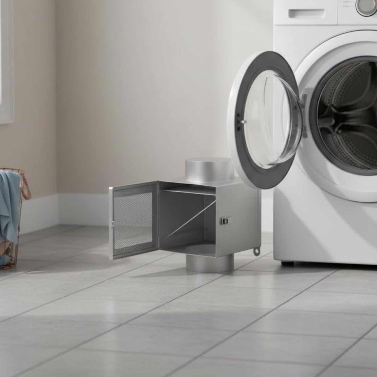Kit de Ventilación de Secadora Interior Resistente Al Alta Temperatura Filtro Secadora con Malla Acero