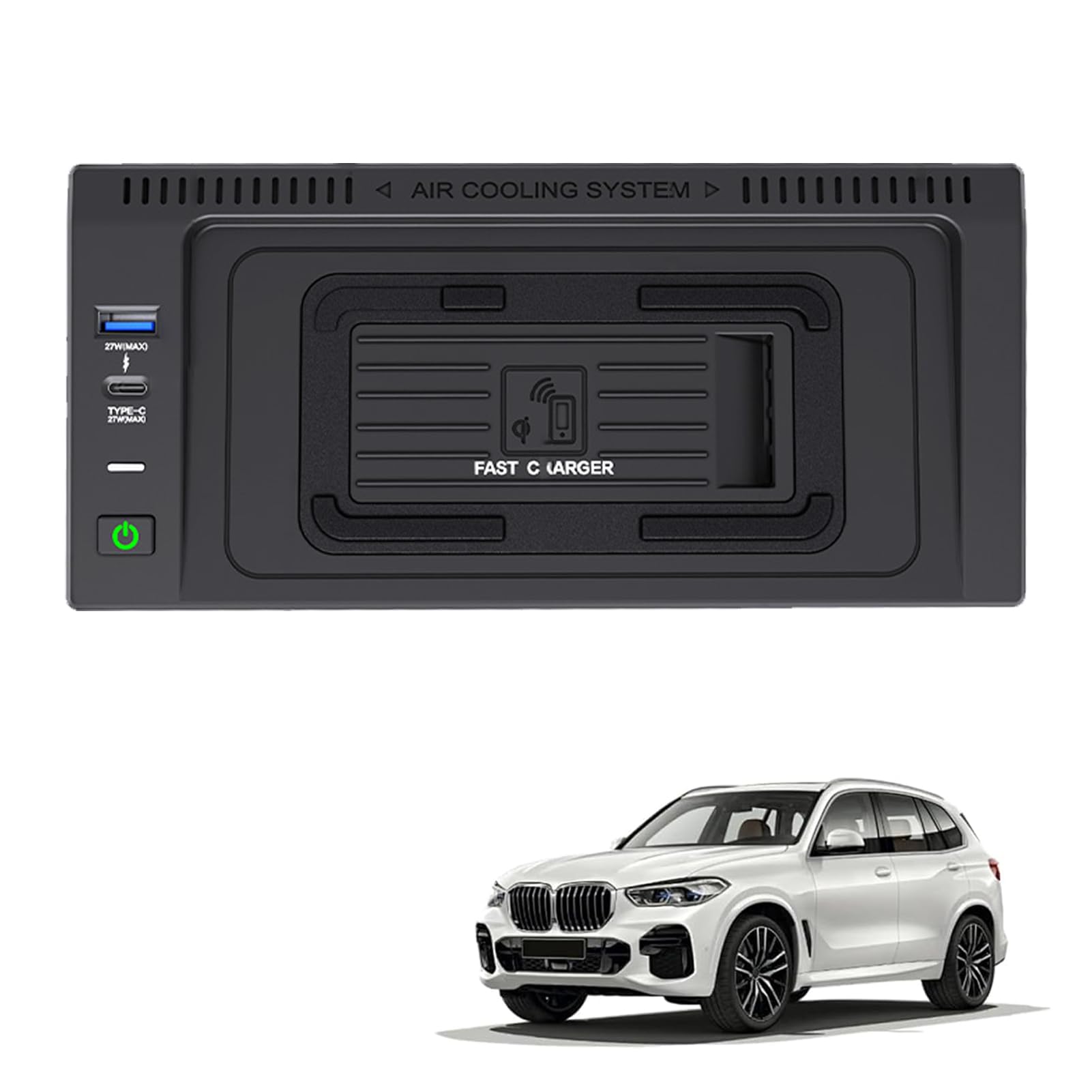 Bezprzewodowa ładowarka Samochodowa do BMW (2014-2018) X5 (2014-2019) X6 Akcesoria Bezprzewodowa Podstawka do ładowania Telefonu 15W, Ładowarka Qi do Telefonu