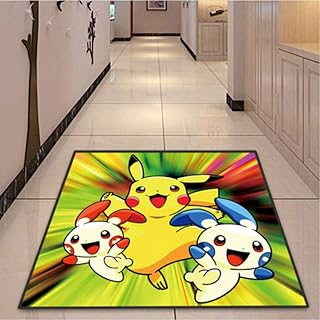 chengcheng Pokémon Elf Ibrahimovic Square Alfombra Antideslizante Canasta Colgante Silla de Puerta Pokemon Floor Mat 160x160cm