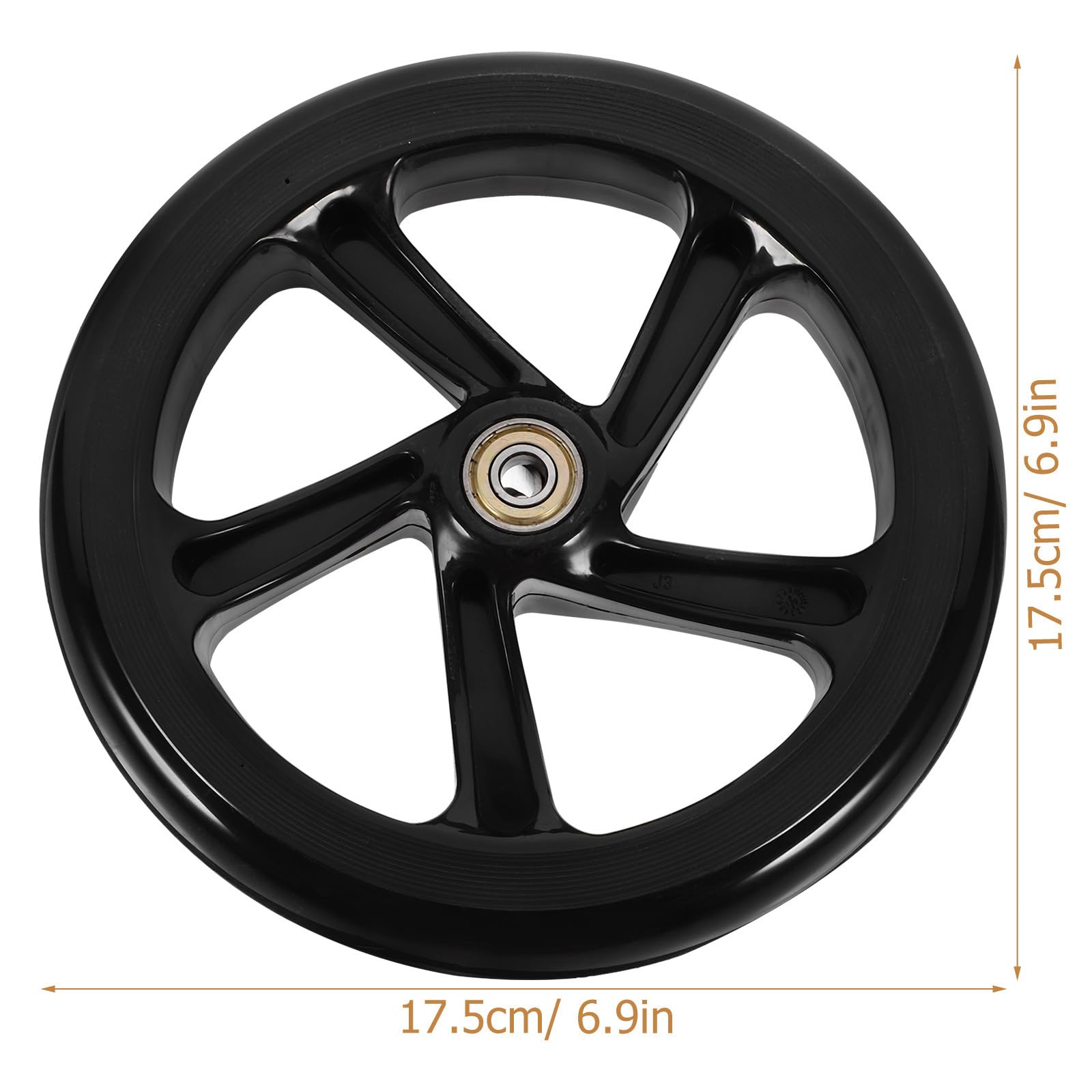 Ruote in Poliuretano per Scooter 175mm, Set 2 Pezzi, Ruote di Ricambio per Monopattino Acrobatico, Sedia a Rotelle e Veicoli Elettrici, Resistenti All’usura e Facili da Installare