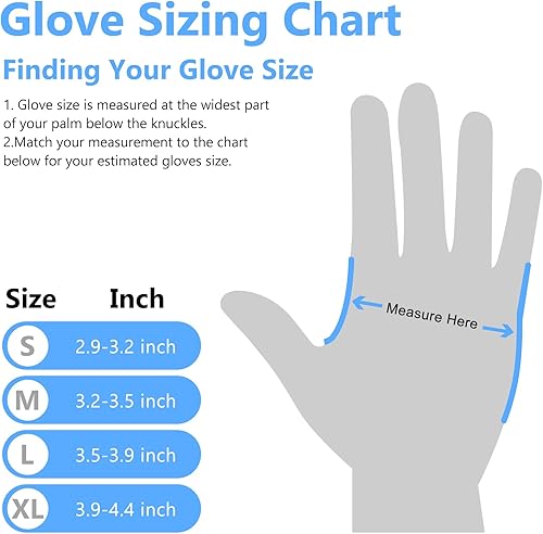 Miniatura 6 de Guantes desechables, 100 guantes de examen de mezcla de vinilo azul, no estériles, sin polvo, sin látex, suministros de limpieza, seguros para