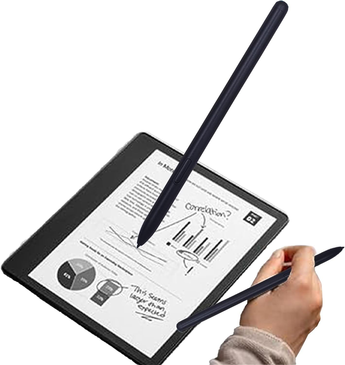 S Pen di Ricambio per Kindle Scribe, Penna Stylus ad Assorbimento Magnetico per Scrittura e Disegno Digitale con la Compatibile Kindle Scribe, Sostituto con Sensibilità a Pressione 4096 (Colore Nero)