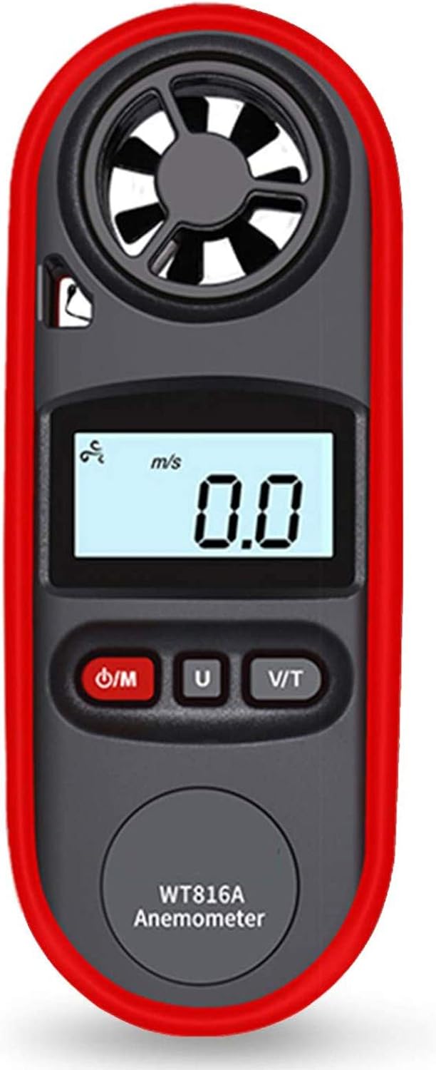 YOSIYO Hand Held Anemometers, Wind Speed Anemometer Handheld Wind Speed Meter Portable, Digital Anemometer Waterproof IP67, Temperature Wind Speed Gauge Meter with LCD Display Backlight : Patio, Lawn & Garden