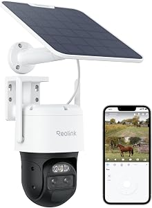 Reolink 4K Telecamera da Esterno con SIM 4G LTE, Batteria e Pannello Solare, Auto-Tracking, 355° Pan/90° Tilt, Doppio Obiettivo, Zoom Ibrido 6X, Visione Notturna a Colori, Alexa & Cloud, TrackMix LTE
