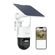 Reolink 4K Telecamera da Esterno con SIM 4G LTE, Batteria e Pannello Solare, Auto-Tracking, 355° Pan, 90° Tilt, Doppio Obiettivo, Zoom Ibrido 6X, Visione Notturna a Colori, Alexa & Cloud, TrackMix LTE
