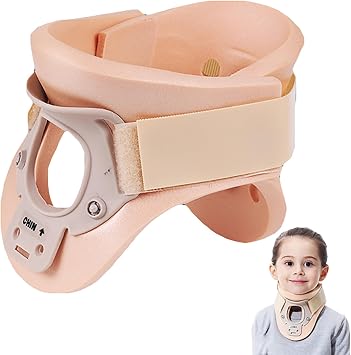 Children Cervical Collar, Kids Neck Support Brace with Vshape Design, 360 Surrounding Fixation and Skin-friendly Soft Foam Material, Relieve Compression and Pain, for Torticollis, Whiplash